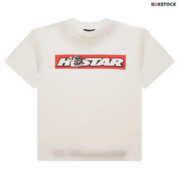 Hellstar Box Logo T-Shirt 'Red' Cream Fall/Winter 2024