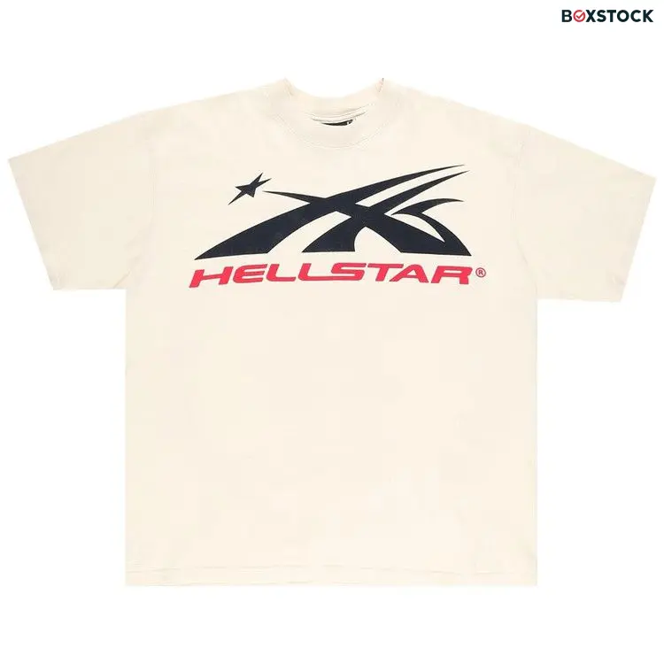 Hellstar Gel Sport Logo T-Shirt 'White/Red' Spring/Summer 2024