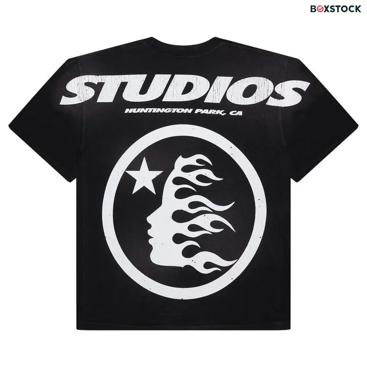 Hellstar Studios Cartoon Logo Glitter Logo T-Shirt 'Black' Fall/Winter 2024