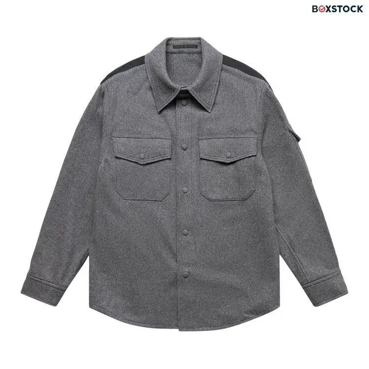 Helmut Lang Button Up Long-Sleeve Shirt 'Grey Melange'
