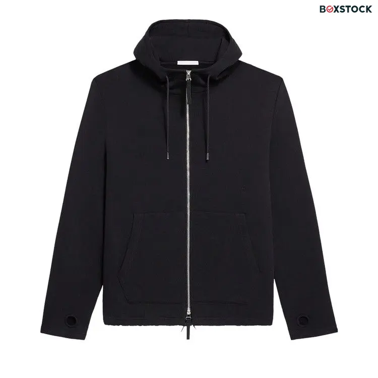 Helmut Lang Fleece Zip Up Hoodie 'Black' Spring/Summer 2024