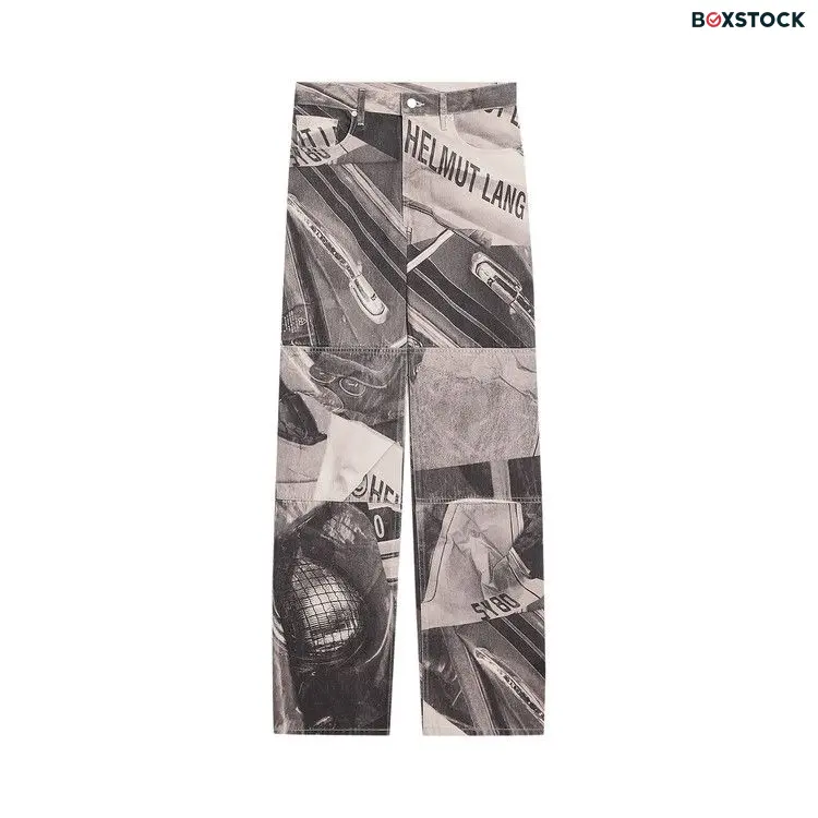 Helmut Lang High Rise Relaxed Printed Jeans 'Multicolor' Multi-Color Spring/Summer 2024