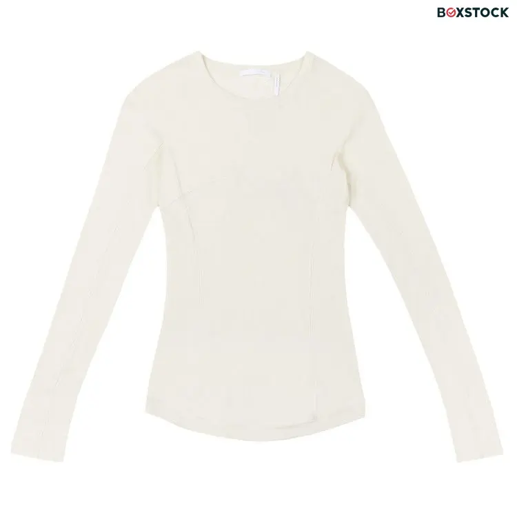 Helmut Lang Long-Sleeve Top 'Beige' Cream Spring/Summer 2024