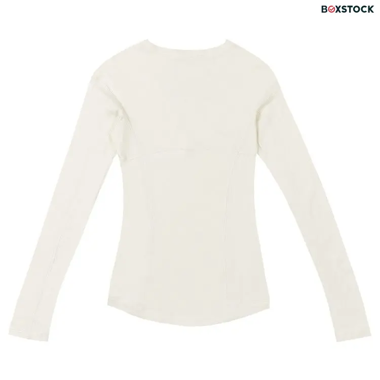 Helmut Lang Long-Sleeve Top 'Beige' Cream Spring/Summer 2024