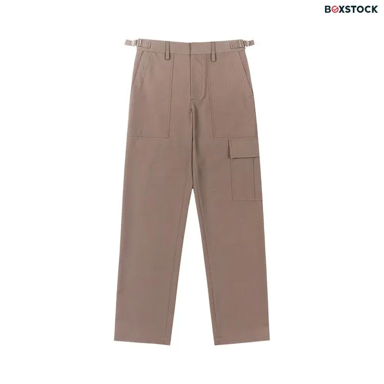 Helmut Lang Military Straight Leg Trousers 'Cobblestone' Brown Spring/Summer 2024