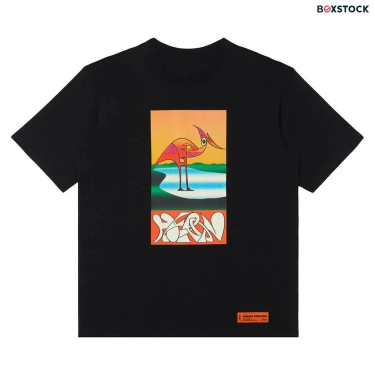 Heron Preston Abstract Tee 'Black/Orange' Spring/Summer 2022