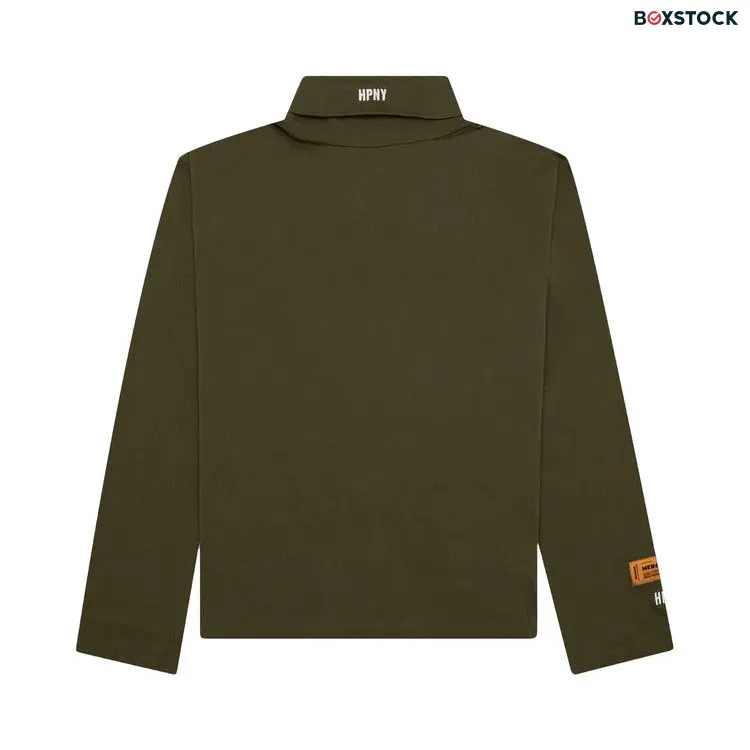 Heron Preston Logo Patch Rollneck Long-Sleeve T-Shirt 'Dark Olive' Green Fall/Winter 2023