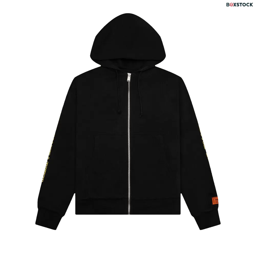 Heron Preston Logo Zip Hoodie 'Black/Red' Fall/Winter 2023