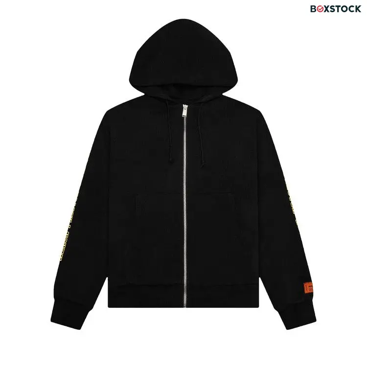 Heron Preston Logo Zip Hoodie 'Black/Red' Fall/Winter 2023