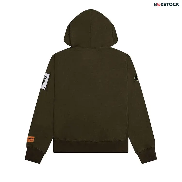 Heron Preston Racing Hoodie 'Dark Olive' Green Fall/Winter 2023