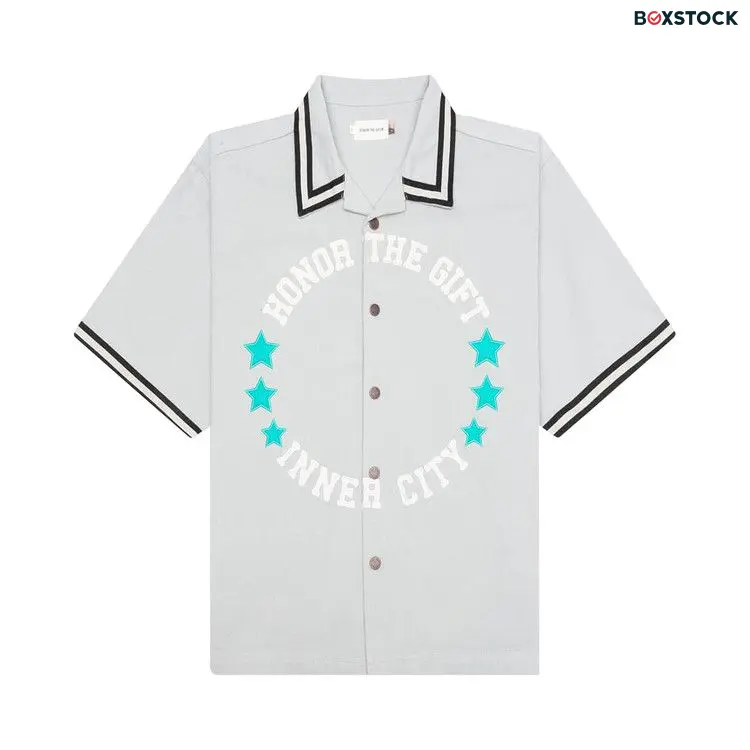 Honor The Gift Tradition Short-Sleeve Snap Up Shirt 'Stone' Grey Spring/Summer 2024