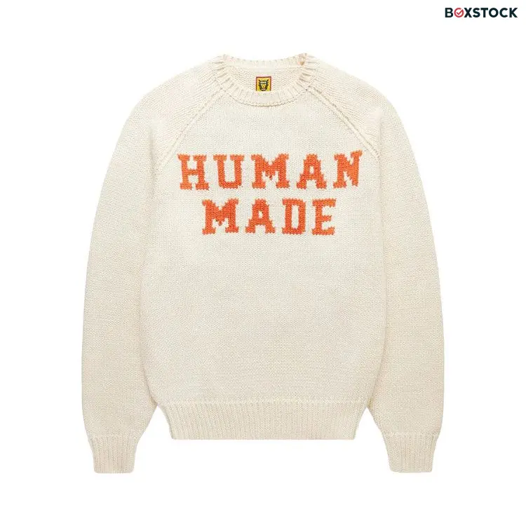 Human Made Bear Raglan Knit Sweater 'White'