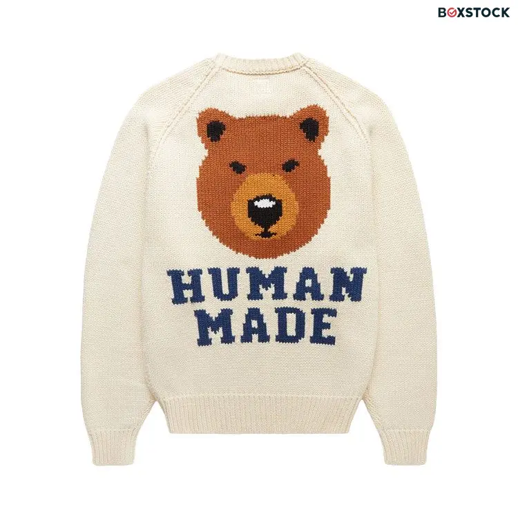 Human Made Bear Raglan Knit Sweater 'White'