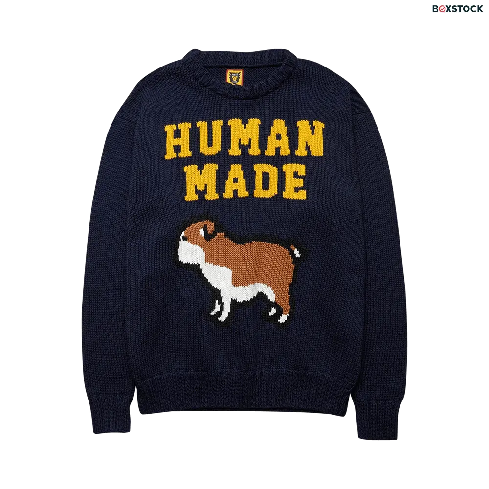 Human Made Knit Sweatshirt 'Navy' Blue Spring/Summer 2022