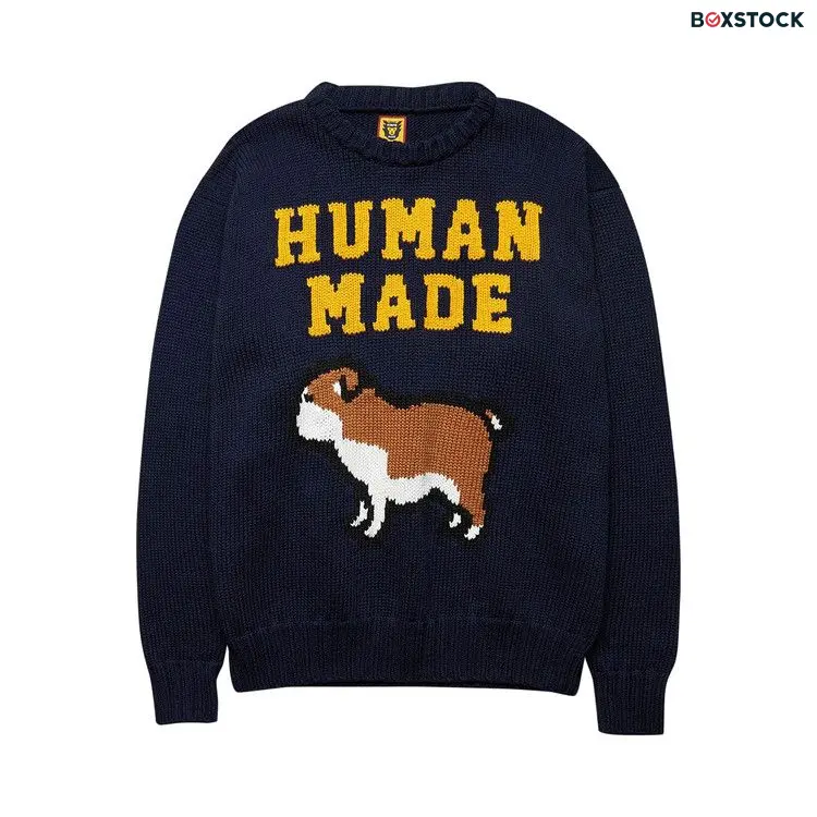 Human Made Knit Sweatshirt 'Navy' Blue Spring/Summer 2022
