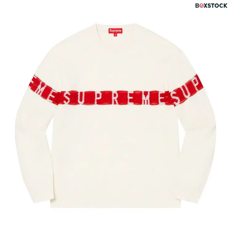 Supreme Inside Out Logo Sweater 'White' Spring/Summer 2021
