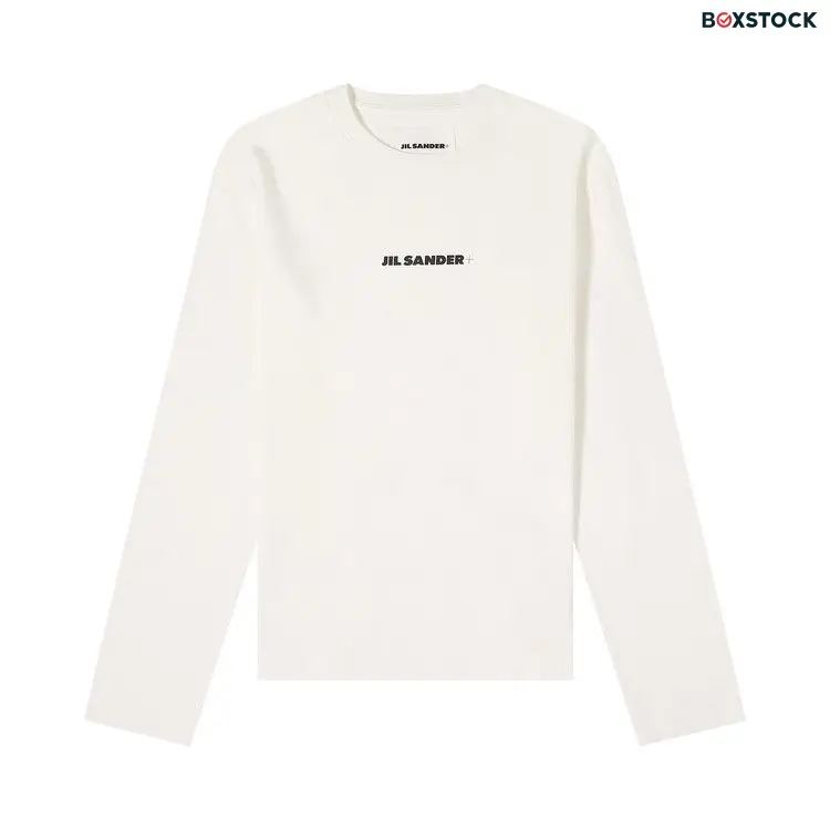 Jil Sander Crewneck Long-Sleeve T-Shirt 'Milky' Cream Spring/Summer 2024