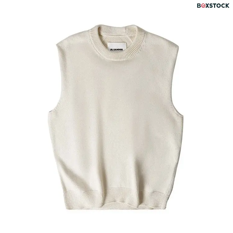Jil Sander Crewneck Vest 'White' Spring/Summer 2023