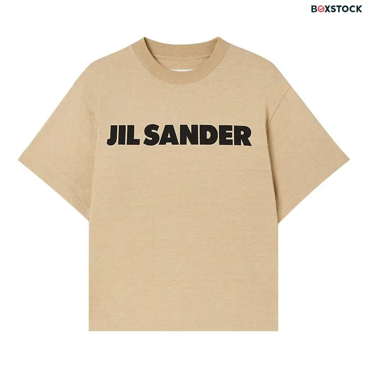 Jil Sander Logo T-Shirt 'Dark Sand' Cream Spring/Summer 2023