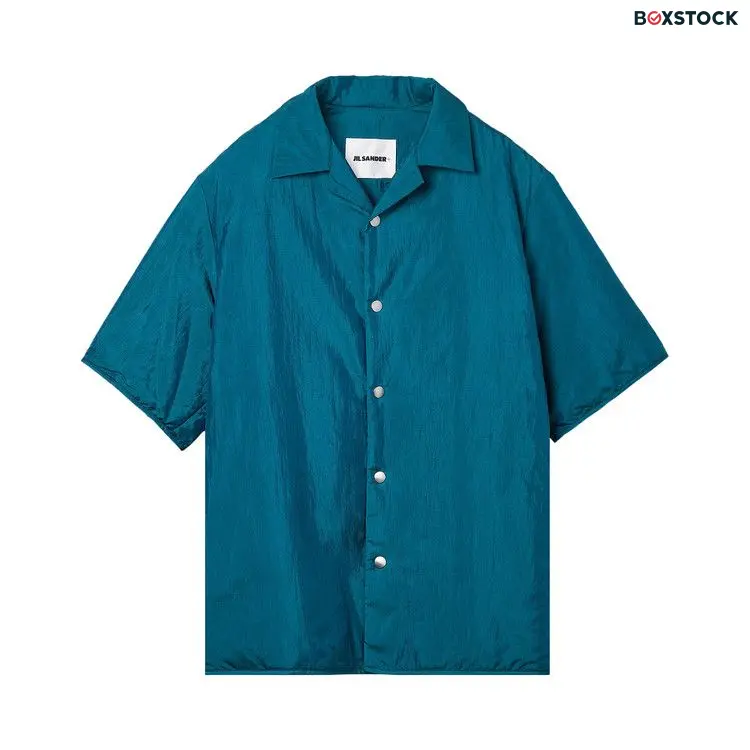 Jil Sander Short-Sleeve Shirt 'Teal' Green Spring/Summer 2024