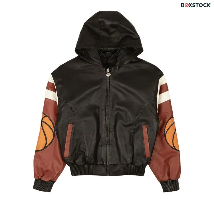 Just Don New York Basketball Leather Jacket 'Black'