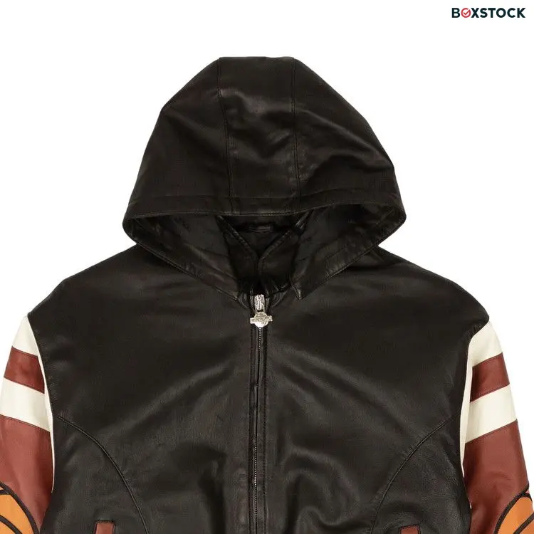 Just Don New York Basketball Leather Jacket 'Black'