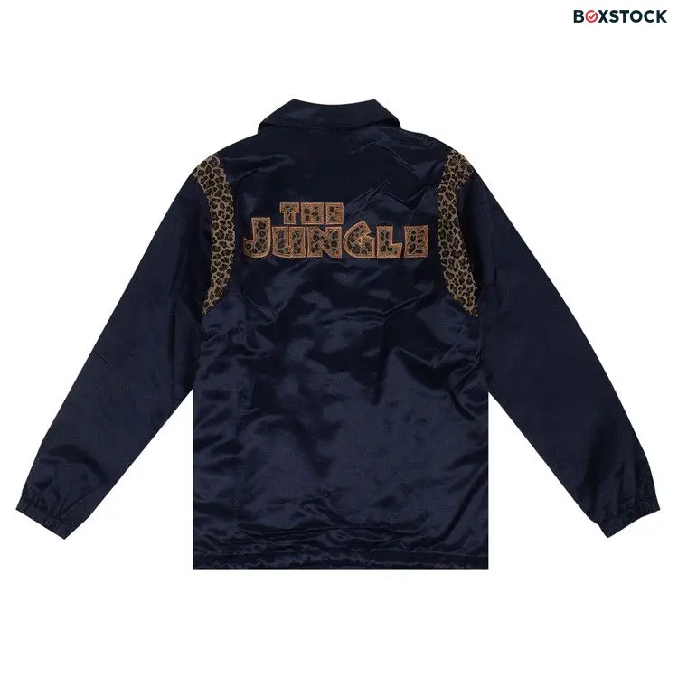 Just Don Satin Reversible Coaches Jacket 'Navy' Blue