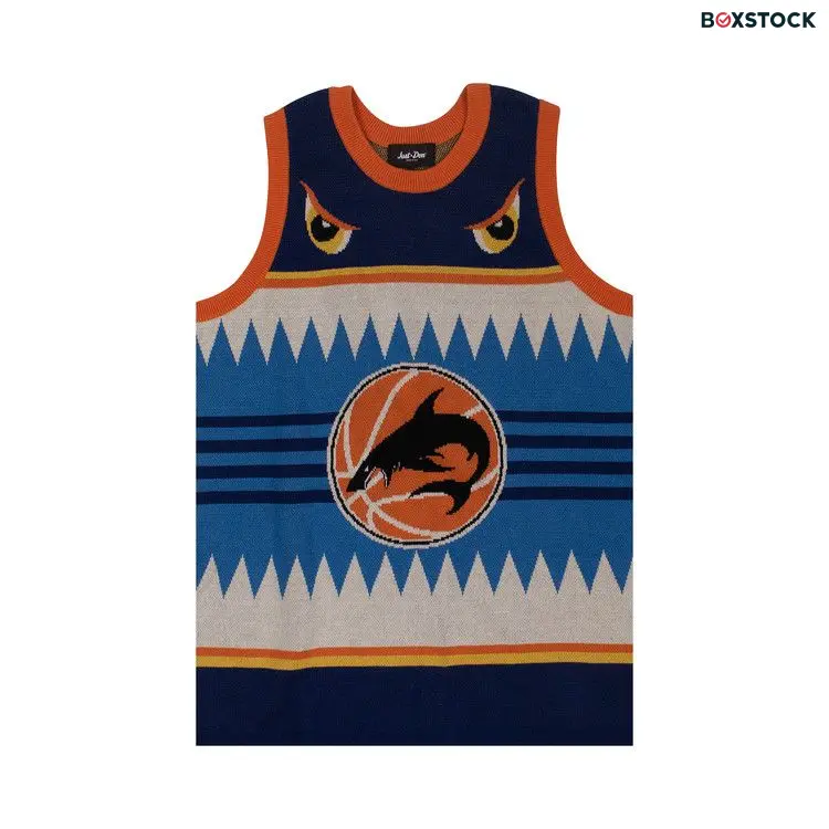 Just Don Shark Basketball Tank Jersey Sweater 'Blue'