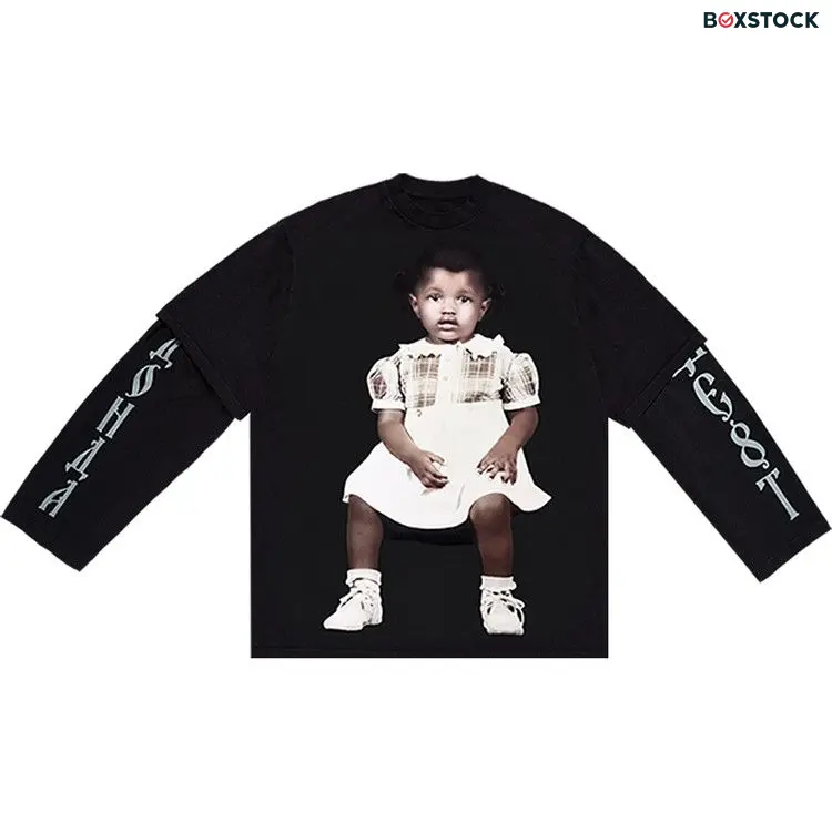 Kanye West Donda Chicago Listening Party Double-Sleeve T-Shirt 'Black' Fall/Winter 2021