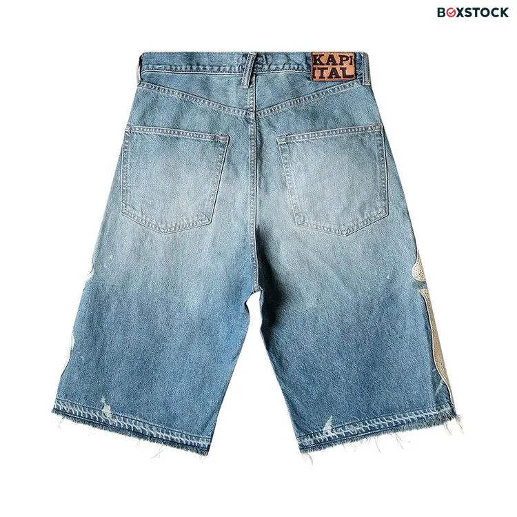 Kapital Bone Denim Shorts 'Indigo Processing' Blue Spring/Summer 2024
