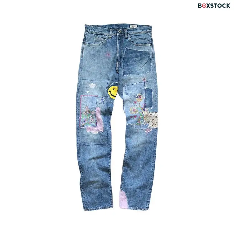 Kapital Gypsy Patch Remake Okabilly 14oz 5 Pocket Denim 'Indigo' Blue