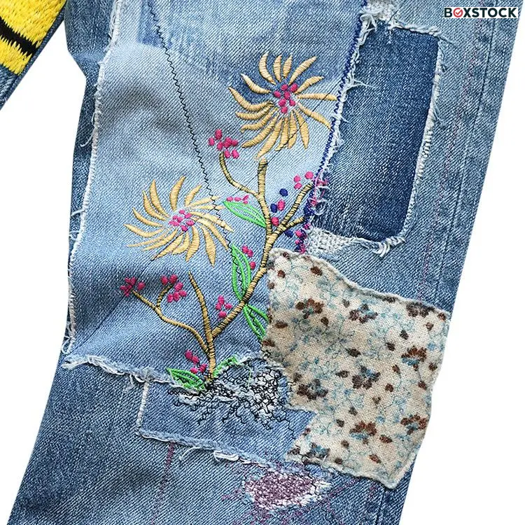 Kapital Gypsy Patch Remake Okabilly 14oz 5 Pocket Denim 'Indigo' Blue