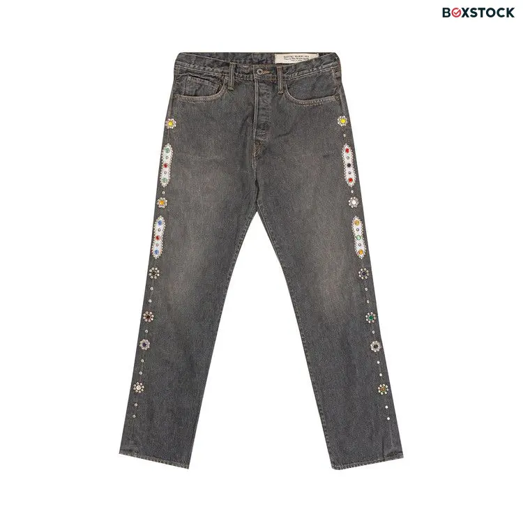 Kapital Monkey Cisco Studs 5 Pocket Denim 'Black' Spring/Summer 2022