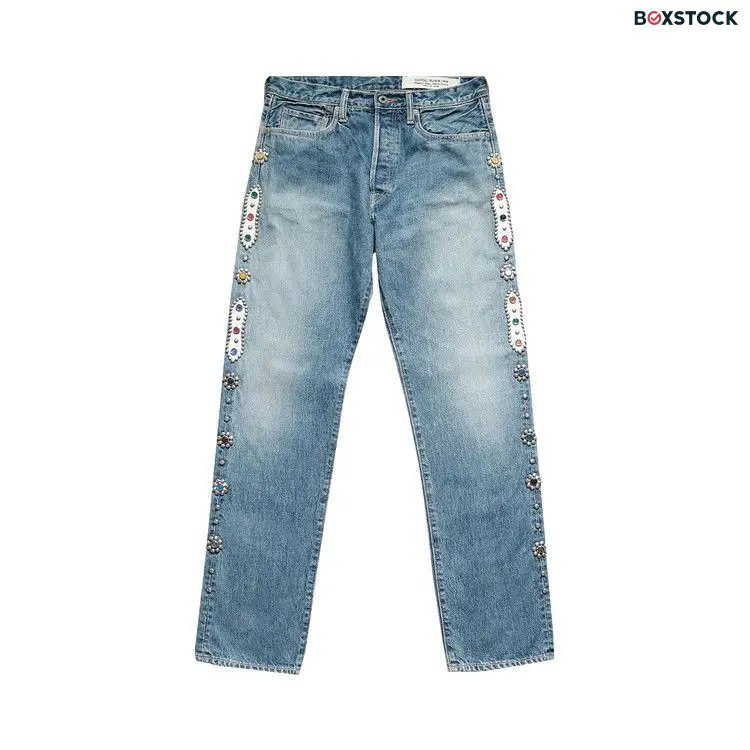 Kapital Monkey Cisco Studs 5 Pocket Denim 'Blue' Spring/Summer 2022