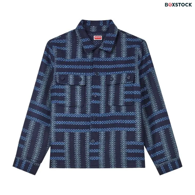 Kenzo Weave Overshirt 'Midnight Blue' Fall/Winter 2024