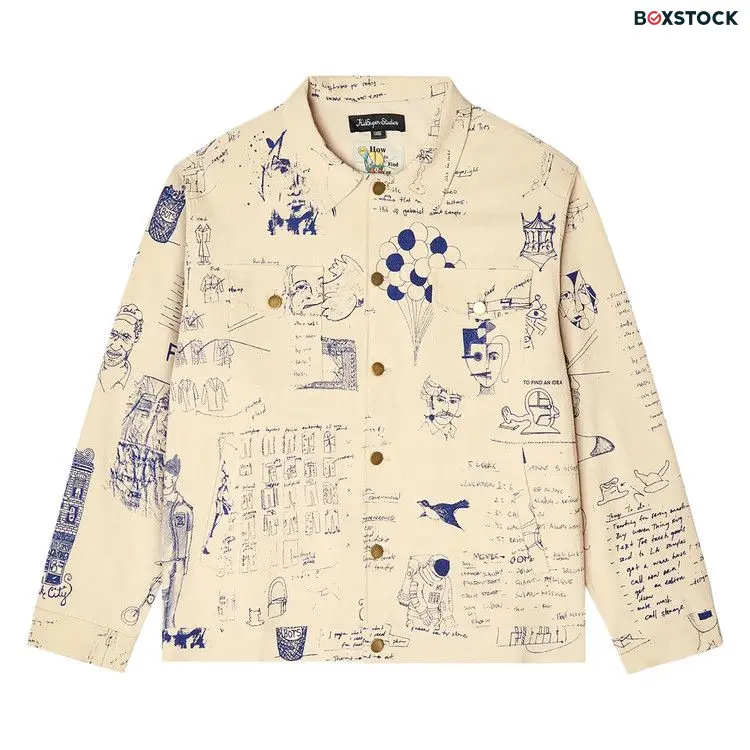 KidSuper Doodles Denim Coat 'Tan' Spring/Summer 2024