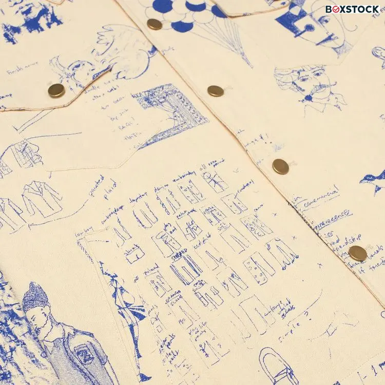 KidSuper Doodles Denim Coat 'Tan' Spring/Summer 2024