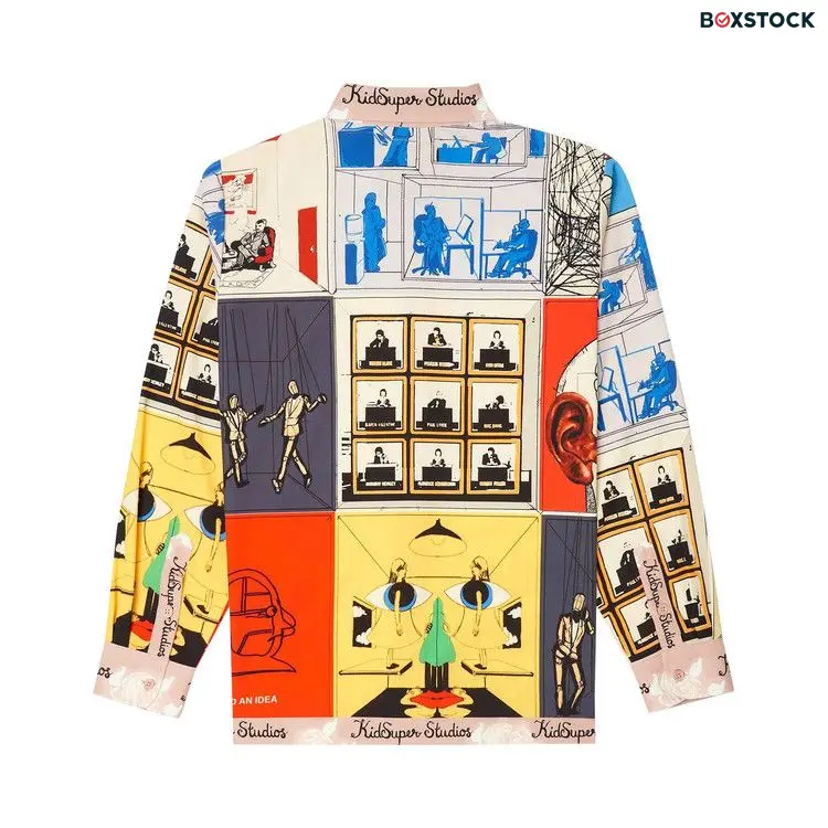 KidSuper Printed Satin Shirt 'Multicolor' Multi-Color Spring/Summer 2024