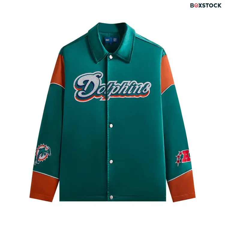 Kith & '47 for the NFL: Dolphins Kieran Coaches Jacket 'Center' Green Fall/Winter 2024