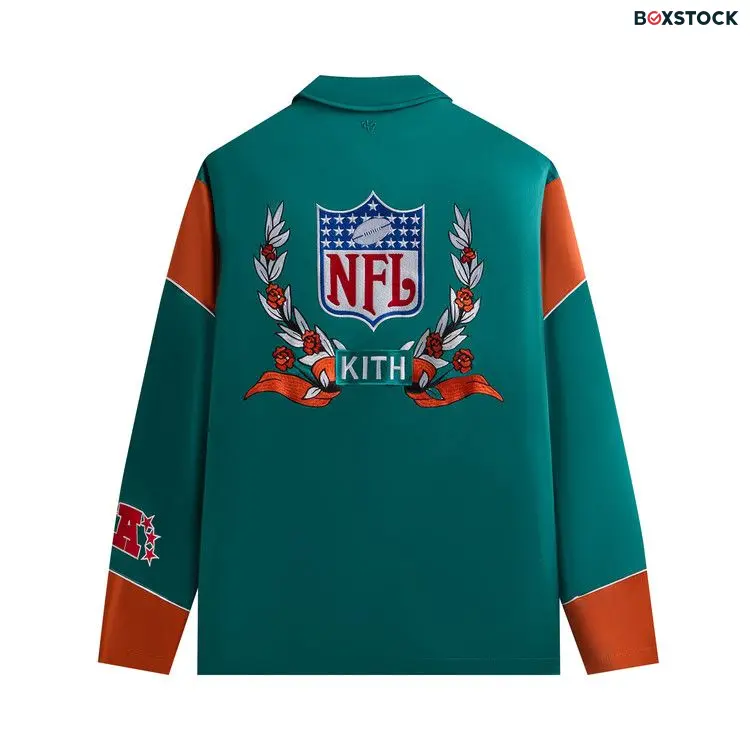 Kith & '47 for the NFL: Dolphins Kieran Coaches Jacket 'Center' Green Fall/Winter 2024