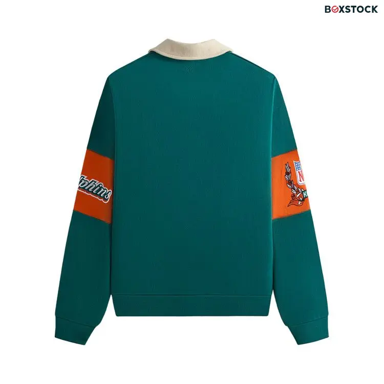 Kith & '47 for the NFL: Dolphins Nelson Collared Pullover 'Center' Green Fall/Winter 2024