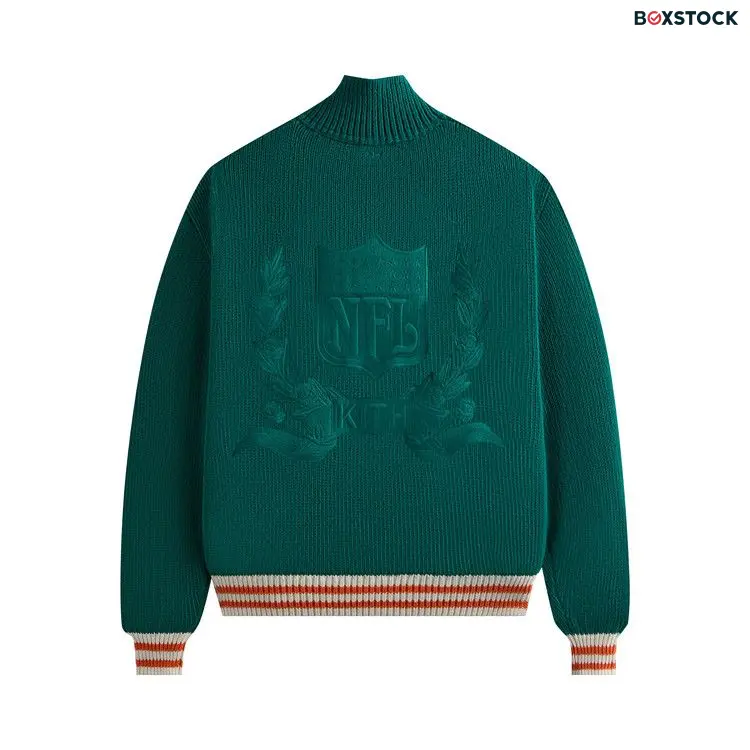 Kith & '47 for the NFL: Dolphins Wyona Full Zip Sweater 'Center' Green Fall/Winter 2024