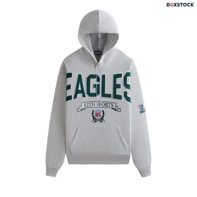 Kith & '47 for the NFL: Eagles Nelson Hoodie 'Light Heather Grey' Fall/Winter 2024