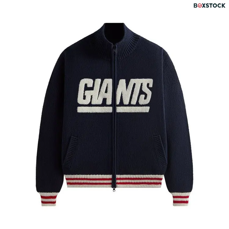 Kith & '47 for the NFL: Giants Wyona Full Zip Sweater 'Nocturnal' Blue Fall/Winter 2024