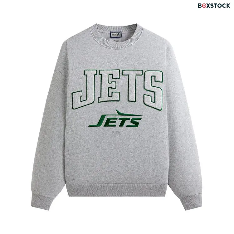 Kith & '47 for the NFL: Jets Nelson Crewneck 'Light Heather Grey' Fall/Winter 2024