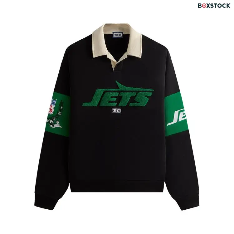 Kith & '47 for the NFL: Jets Nelson Collared Pullover 'Black' Fall/Winter 2024