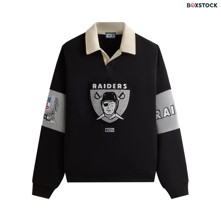 Kith & '47 for the NFL: Raiders Nelson Collared Pullover 'Black' Fall/Winter 2024