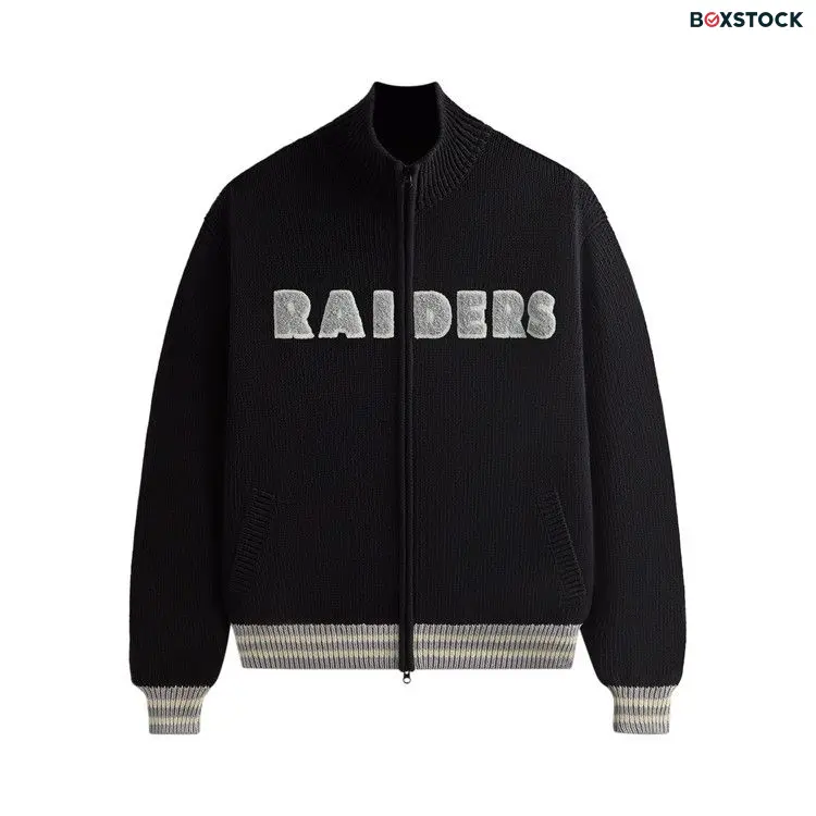 Kith & '47 for the NFL: Raiders Wyona Full Zip Sweater 'Black' Fall/Winter 2024