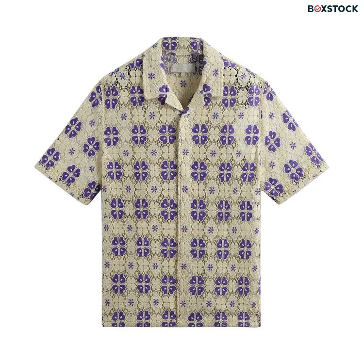 Kith Adonis Camp Collar Short-Sleeve Shirt 'Tyre' Cream Spring/Summer 2024