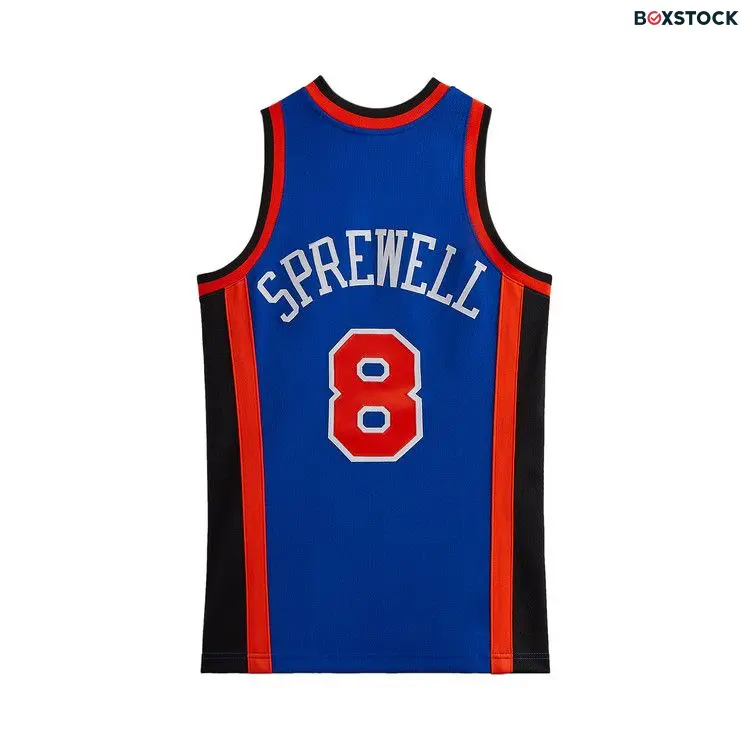 Kith And Mitchell & Ness For The New York Knicks Latrell Sprewell Jersey 'Knicks Blue/Knicks Orange' Multi-Color Fall/Winter 202